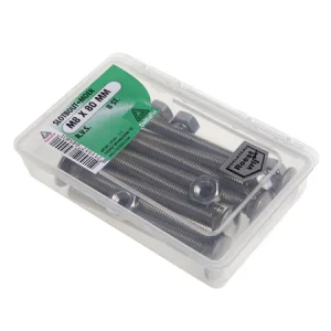 Deltafix slotbout met moer RVS M6x70mm 12st